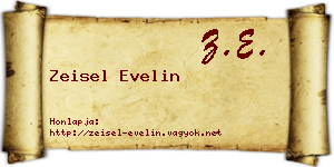 Zeisel Evelin névjegykártya